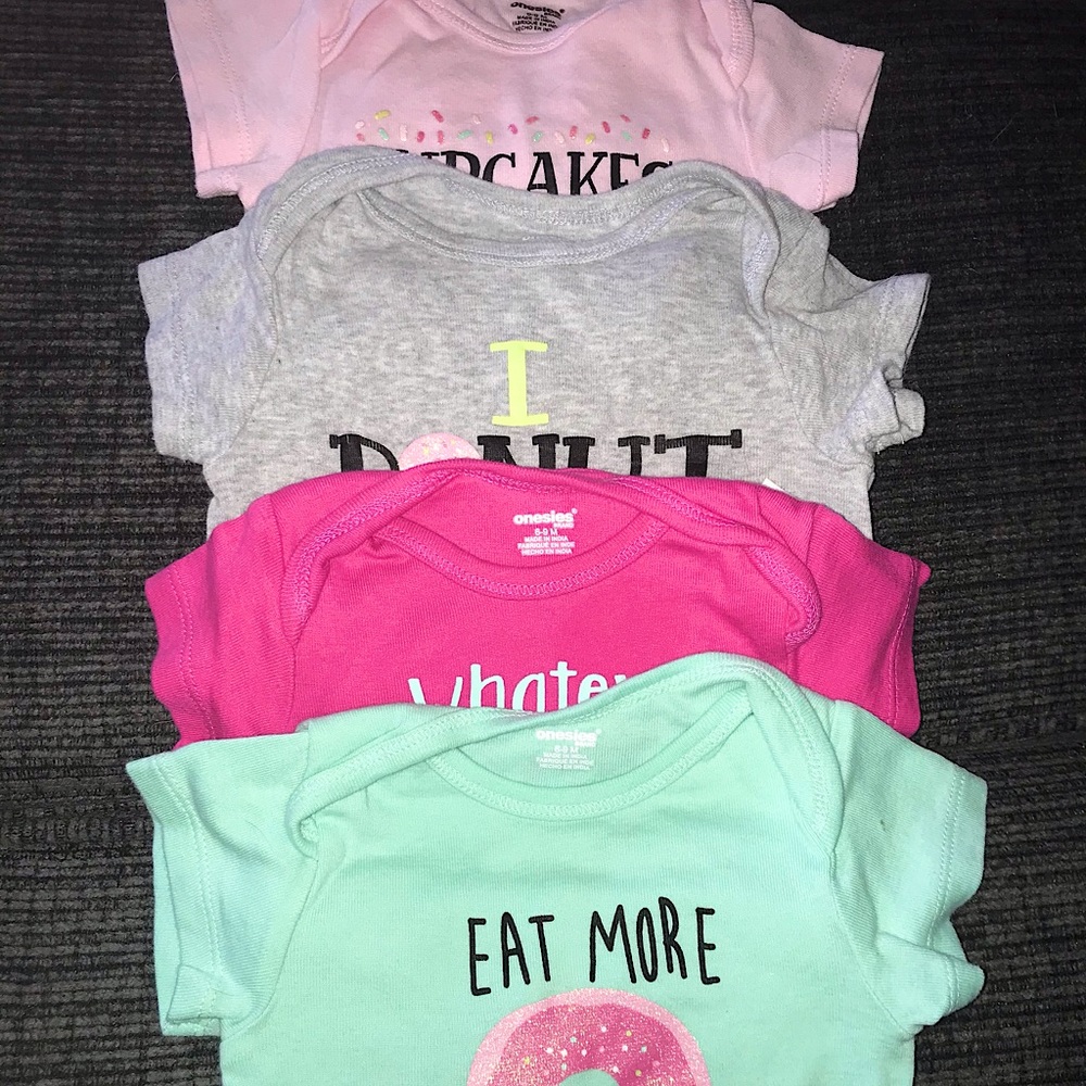 4 piece bundle 6/9 month onesies